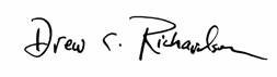 Dr. Drew
                                                  Richardson signature