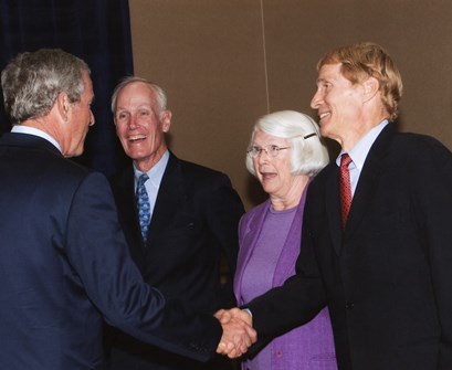 Dr. Larry Farwell and
                                        President George Bush 2